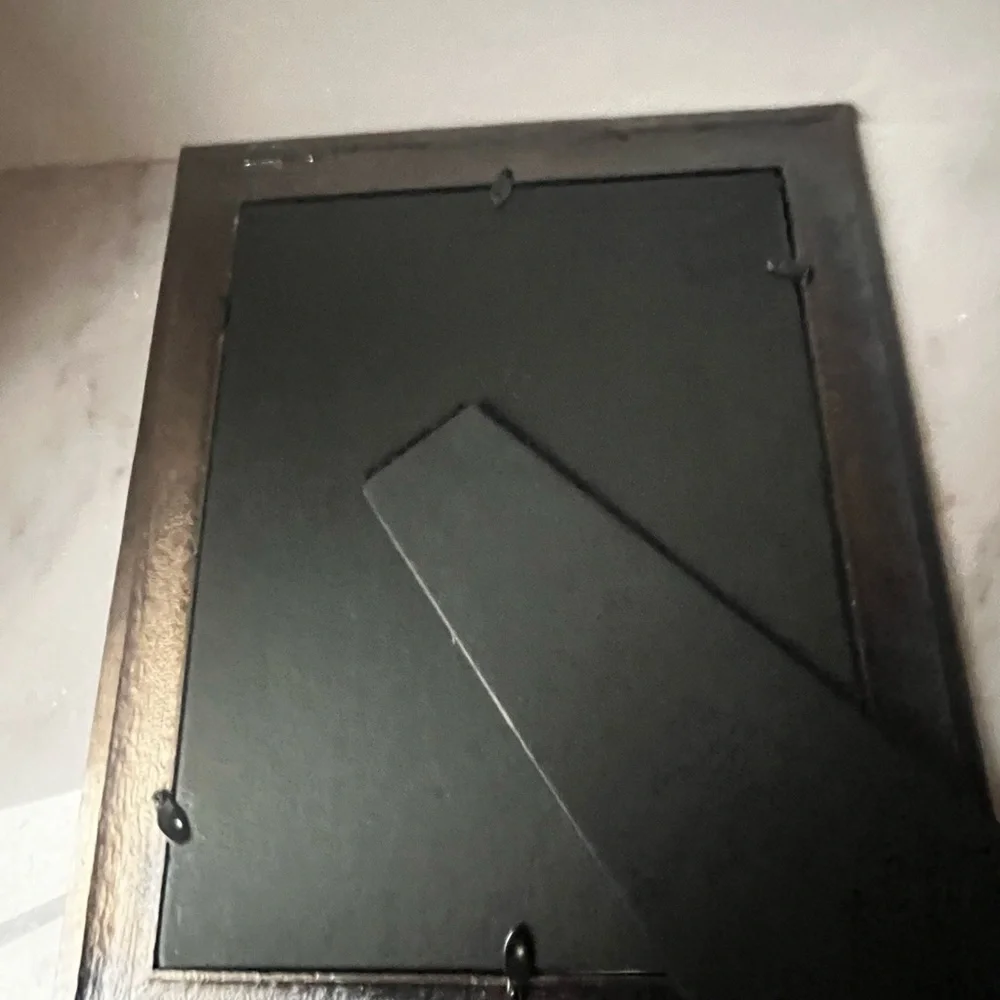 Large ornate silver Frame for photo 8”x10” free standing..